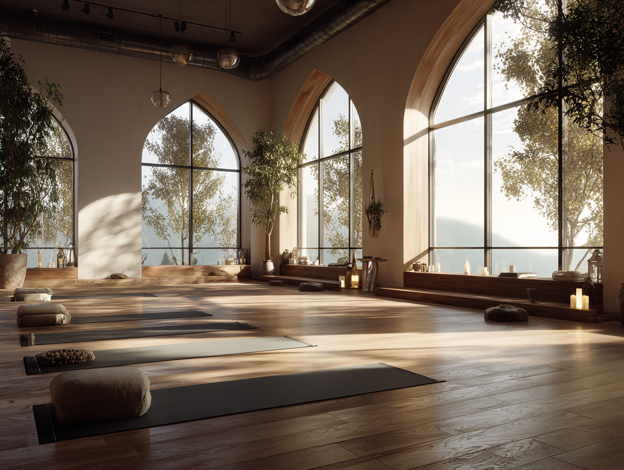 Femeie practicând yoga în natură